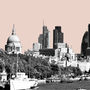 London Skyline Art Print View From Waterloo Bridge, thumbnail 2 of 7