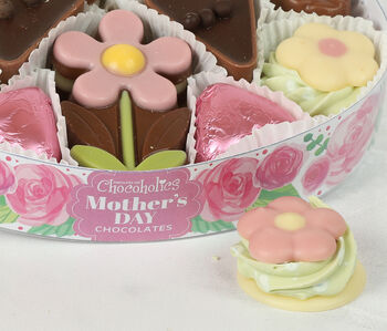 Mother’s Day Oval Chocolate Gift Box Luxury Flower Chocolates, 2 of 2