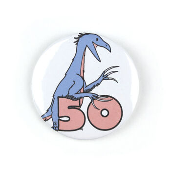 Number 50 Dinosaur Card And Badge Set, 2 of 4