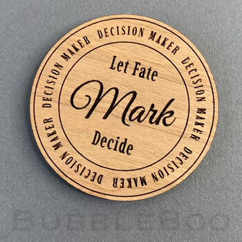 Personalised Decision Maker Coin. Flip To Decide, 5 of 7