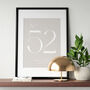 Custom House Number Address Print Home Gift, thumbnail 1 of 6