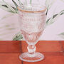 G Decor Set Of Four Dario Textured Gold Wine Glasses, thumbnail 5 of 7