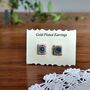 Handmade Ceramic Earrings Studs Gold Plated Findings, thumbnail 10 of 11