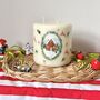 Hand Painted Christmas Log Cabin Pillar Candle, thumbnail 4 of 4