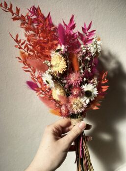 Tropical Vibe Dried Flower Posy With Jar, 6 of 9