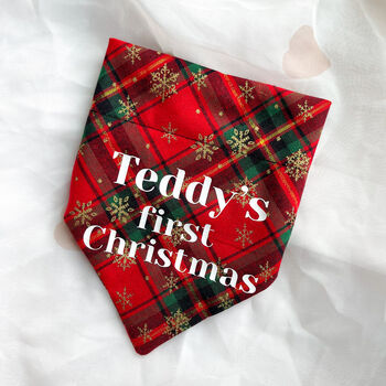 Personalised Christmas Puppy Bandana, 2 of 5