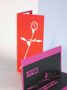Long Stem Rose Personalised Pop Up Valentine's Card, 4 of 5