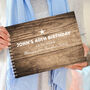 Personalised Wood Effect 40th Birthday Guest Book, thumbnail 1 of 7