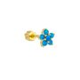 Blue Opal Star Sterling Silver Piercing One Piece Gold, thumbnail 2 of 4