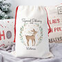 Personalised Christmas Present Santa Sack Woodland Design, thumbnail 1 of 2