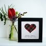 Personalised Wedding Frame With Scottish Tartan Heart, thumbnail 1 of 4