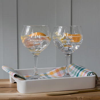 Personalised Engraved Bridesmaid Wedding Party Gin Glass, 6 of 7