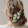 Blair Thistle Wedding Dried Flower Hair Comb, thumbnail 1 of 3