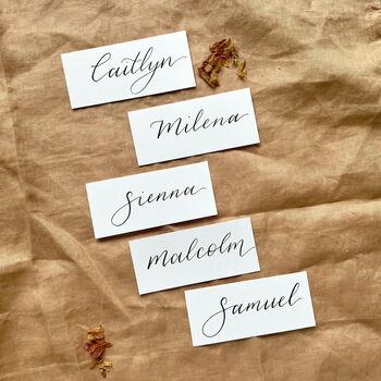 White Hand Calligraphy Place Cards, 4 of 4