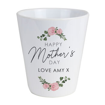 Personalised Abstract Rose Happy Mother's Day Plant Pot, 4 of 4