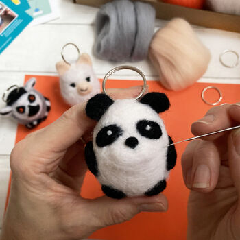 Needle Felting Kit, Mini Pets. Llama, Panda And Lemur, 4 of 12