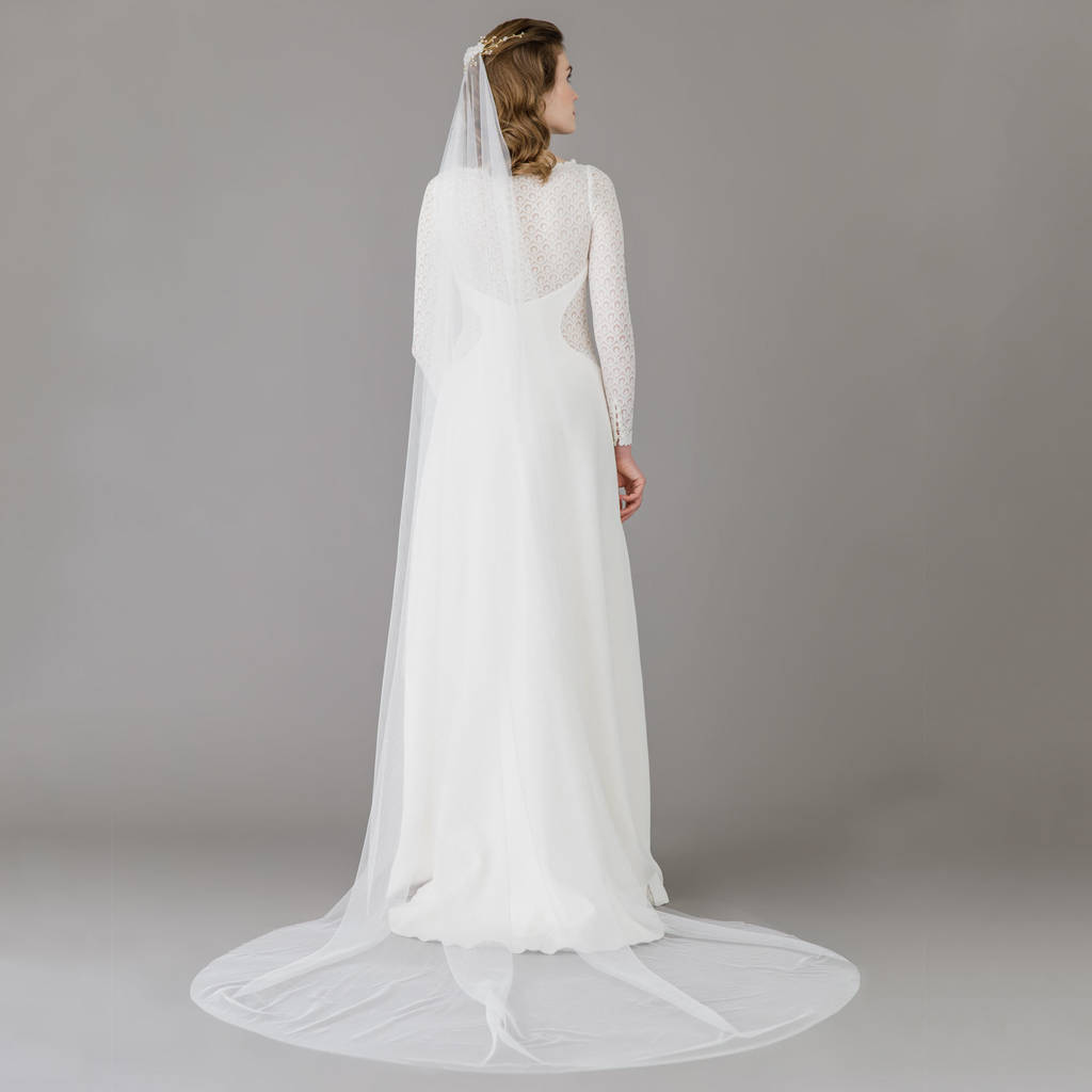 Barely There Wedding Veil Silk Style, 1 of 12