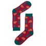 Men's Bamboo Socks Red Green Camping, thumbnail 1 of 2