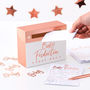 Rose Gold Foiled Baby Shower Prediction Post Box Game, thumbnail 1 of 3