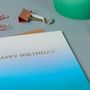 Blue Gradient Happy Birthday Card, thumbnail 2 of 2
