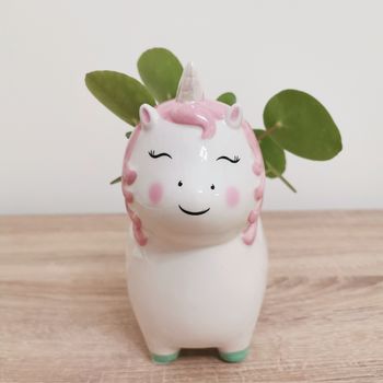 Unicorn Planter With Choice Of Plants, 6 of 7