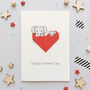 Daddy And Me Animal Origami Heart Card, thumbnail 3 of 6