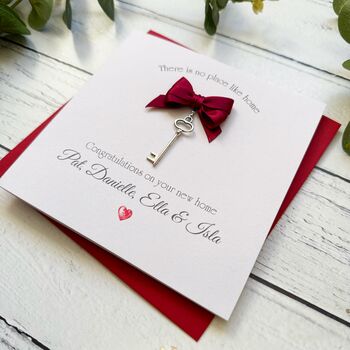 New Home Card With Key Charm, 4 of 6