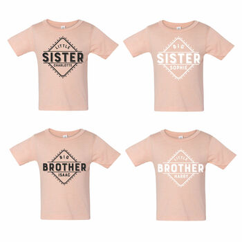 Personalised Baby Sibling Shirt Set, 9 of 10