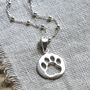 Sterling Silver Paw Print Necklace, thumbnail 1 of 8