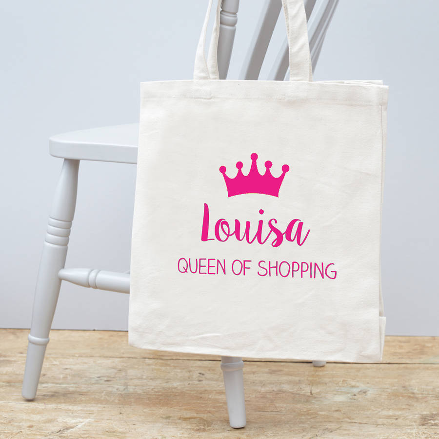 Personalised Queen Canvas Bag By Jonny's Sister