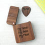 Personalised Wooden Engraved Plectrum And Plectrum Box, thumbnail 1 of 2