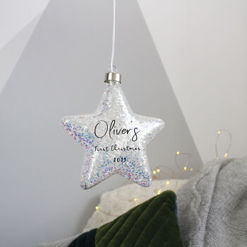 First Christmas Star Hanging Decoration Light, 6 of 7