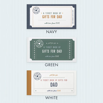 Personalised Book Of Giftable Tickets For Dad/Grandad, 4 of 12