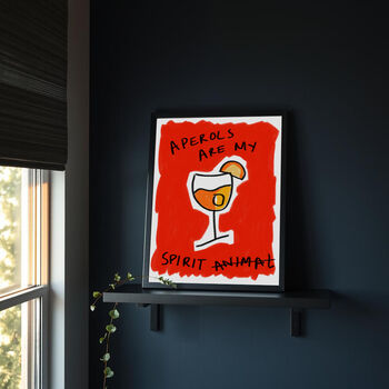 Aperol Spritz Illustrated Cocktail Print, 2 of 5