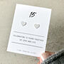 Sterling Silver 15th Anniversary Heart Earrings, thumbnail 1 of 4