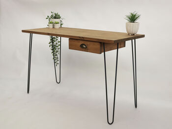 Martha Desk Vintage Desk With Hairpin Legs, 4 of 10