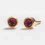 18ct Gold Plated January Birthstone Stud Earrings, thumbnail 5 of 9