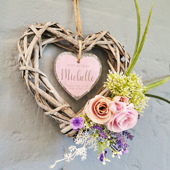 Handmade Personalised ‘Just For You’ Flower Wreath, 3 of 6