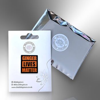 Ginger Lives Matter Enamel Pin Badge, Birthday Gift, Christmas Stocking Gift For Ginger Haired People, 4 of 8