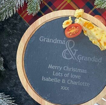 Personalised Couples Wedding Anniversary Cheeseboard, 3 of 7