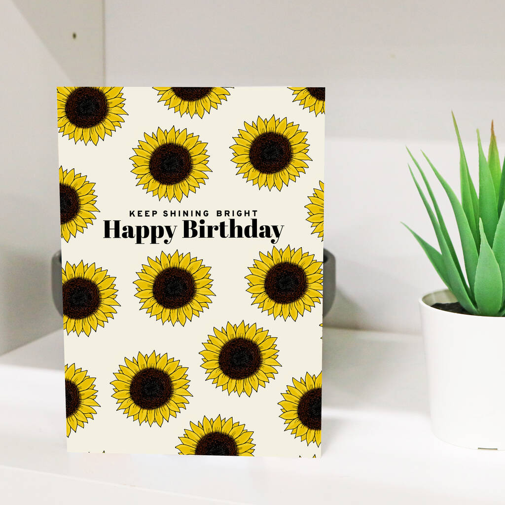 Sunflower Birthday Card By Pearl Ivy | notonthehighstreet.com