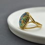 Green And Blue Fire Opal Ring, thumbnail 2 of 8
