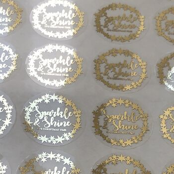 Sparkle And Shine Christmas Time Foiled Stickers, 4 of 6