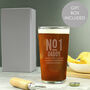 Personalised No. One Dad Pint Glass Gift, thumbnail 2 of 2