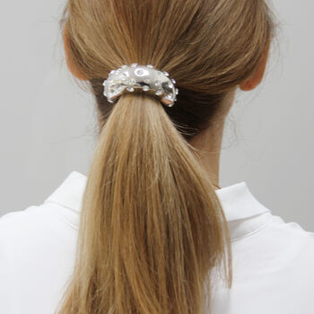 Gold Or Silver Crystal Studded Ponytail Cuff, 4 of 6