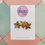 Jazzy Glitter Star Hair Clip / Festival Fashion Barrette / Fun Colourful Statement Hair Slide / Vibrant Birthday Gift For Her, thumbnail 1 of 4