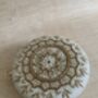 Ivory Round Handcrafted Mandala Design Clutch, thumbnail 2 of 8