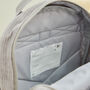 Personalised Biscuit Bear Grey Cord Mini Backpack, thumbnail 4 of 5