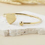 Personalised First Date Gold Plated Heart Bracelet, thumbnail 2 of 5