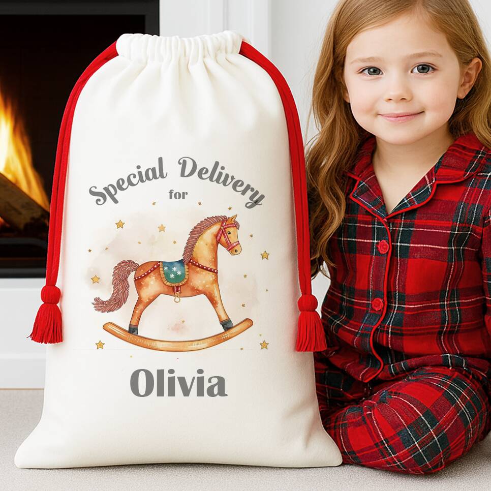 Rocking Horse Christmas Sack, 1 of 2